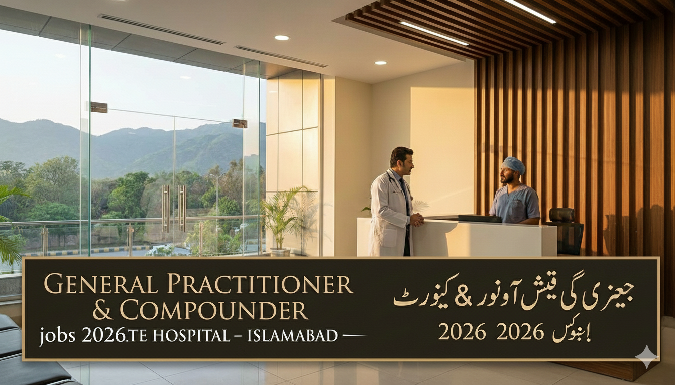 General Practitioner & Compounder – Private Hospital – Islamabad Jobs 2026 big news